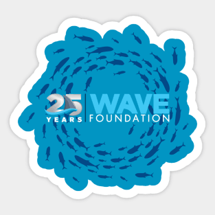 WAVE Foundation 25th Anniversary with Fish Sticker